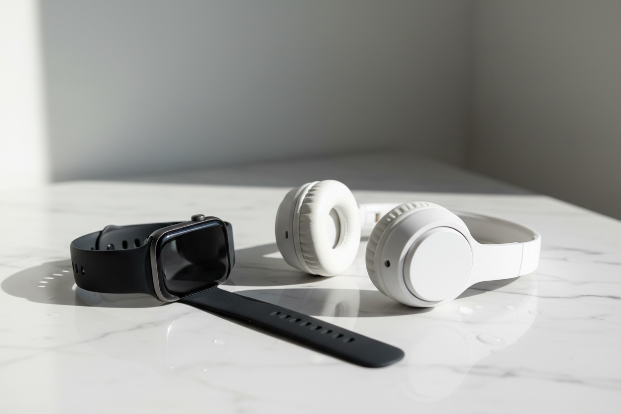 Tech products marble