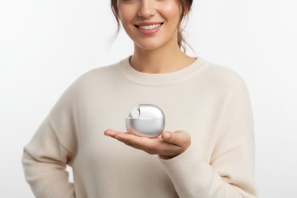 Woman earbuds lifestyle